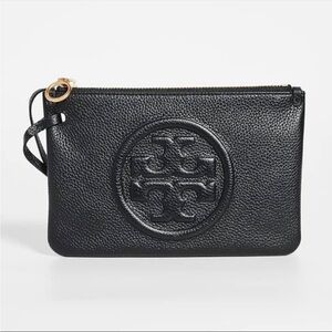 Tory Burch Black Leather Wristlet